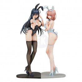 Ikomochi Original Character sochas 1/6 Black Bunny Aoi & White Bunny Natsume 30 - 31 cm